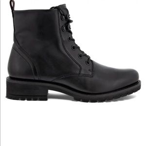 Ecco Leather Combat Boot NIB